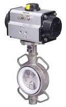 Van bướm inox điều khiển bằng khí nén